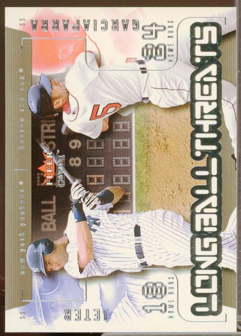 D.Jeter/N.Garciaparra Card 2003 Fleer Genuine Longball Threats #1  Image 1