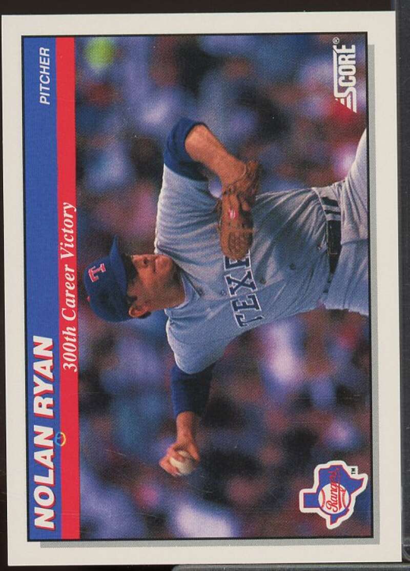 Nolan Ryan HOR/300th Career Victory Card 1991 Score Ryan Life and Times #3  Image 1
