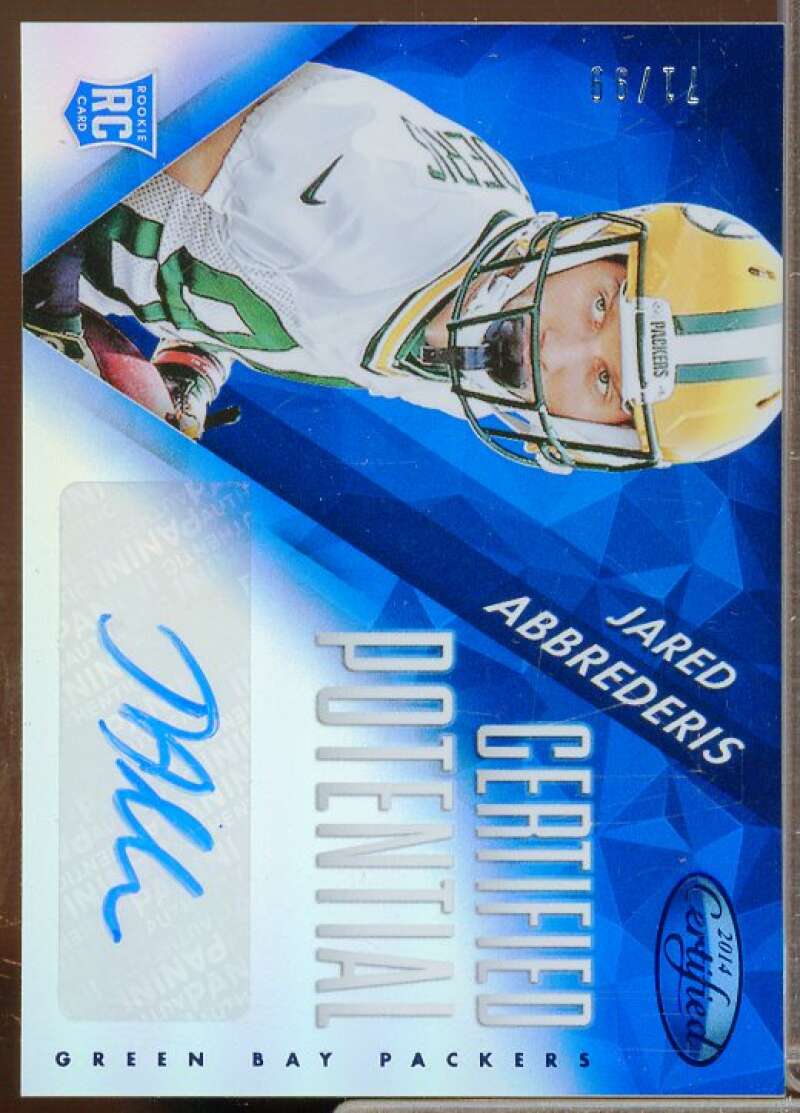 Jared Abbrederis/99 Rookie 2014 Certified Potential Autographs Mirror Blue #PJR  Image 1