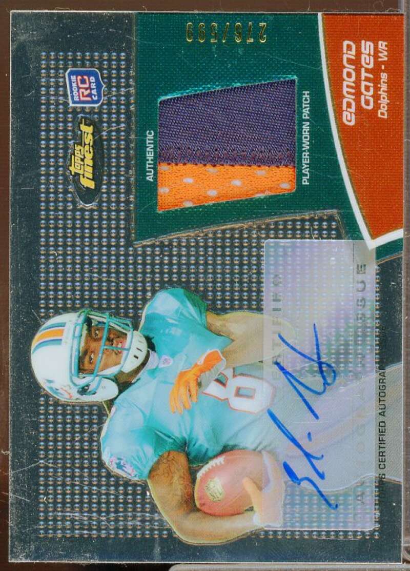 Edmond Gates/599 Rookie Card 2011 Finest Rookie Patch Autographs #RAPEG  Image 1