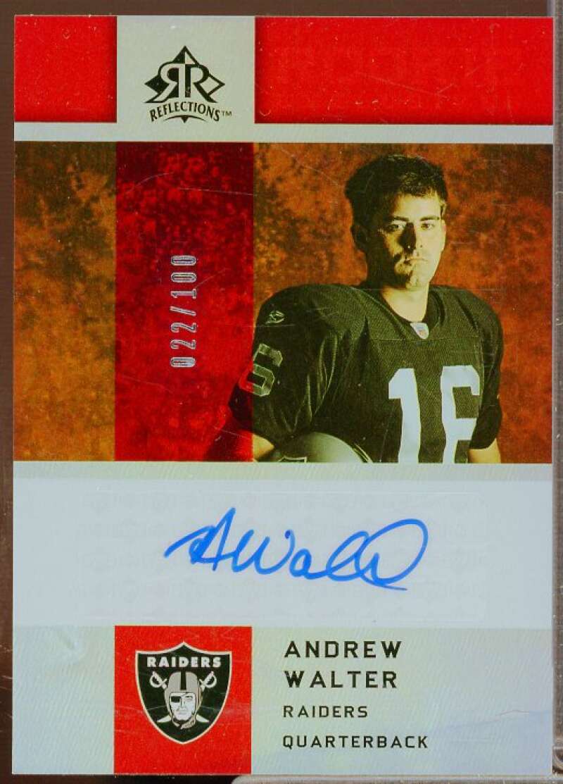 Andrew Walter Rookie 2005 Reflections Rookie Exclusives Autographs Red #REAW  Image 1