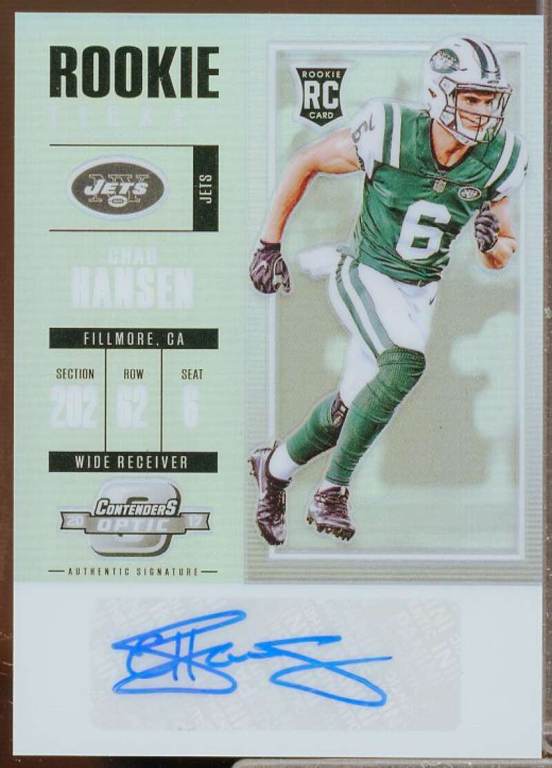 Chad Hansen AU Rookie Card 2017 Panini Contenders Optic #180  Image 1