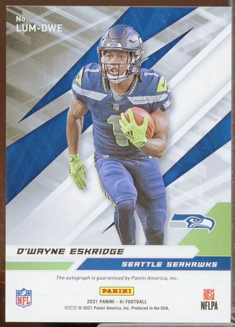 D'Wayne Eskridge/99 Rookie Card 2021 Panini XR Luminous Endorsements #26  Image 2