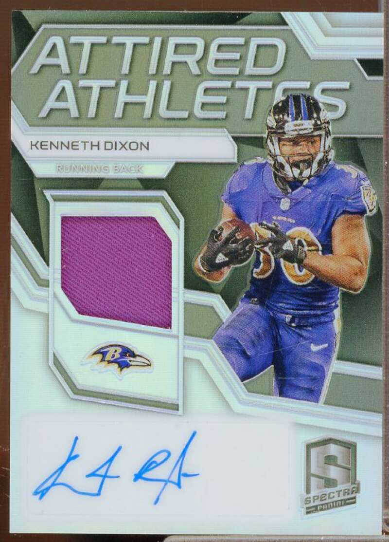 Kenneth Dixon/99 2017 Panini Spectra Attired Athletes Material Autographs #9  Image 1