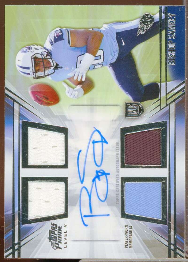 Bishop Sankey Rookie Card 2014 Topps Prime Autographed Relics Level 5 #PVBS  Image 1