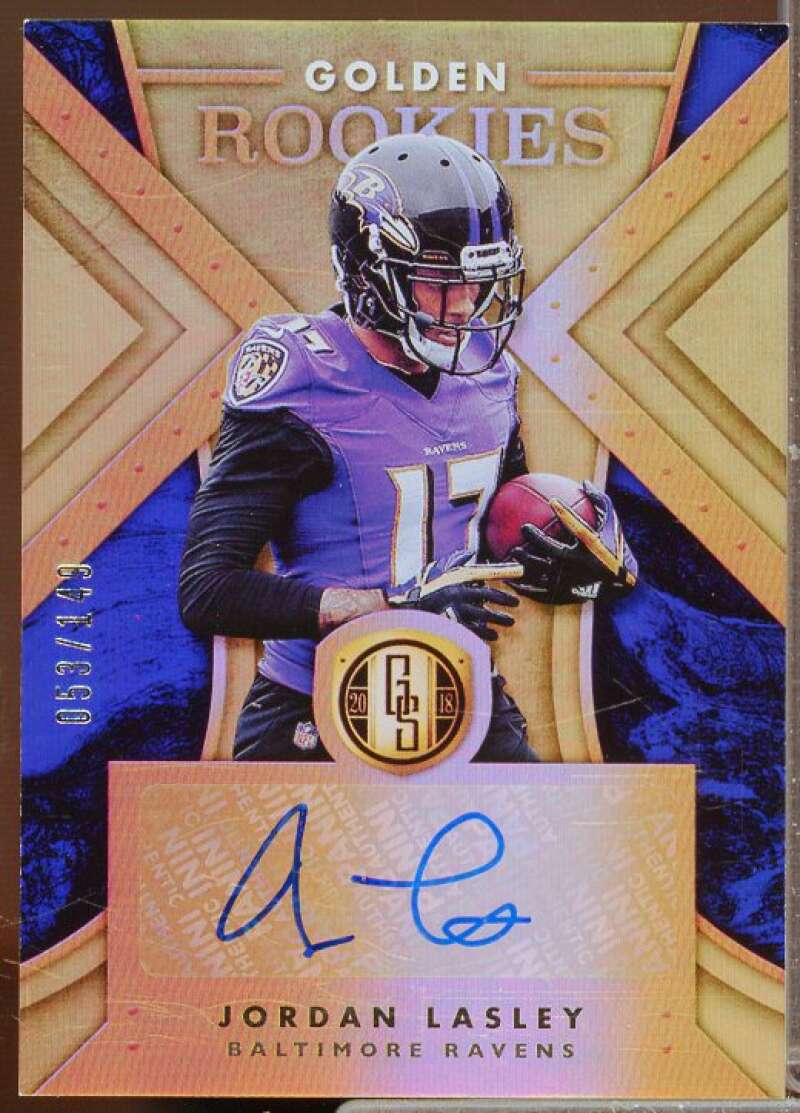 Jordan Lasley/149 Rookie 2018 Panini Gold Standard Golden Rookies Autograph #31  Image 1