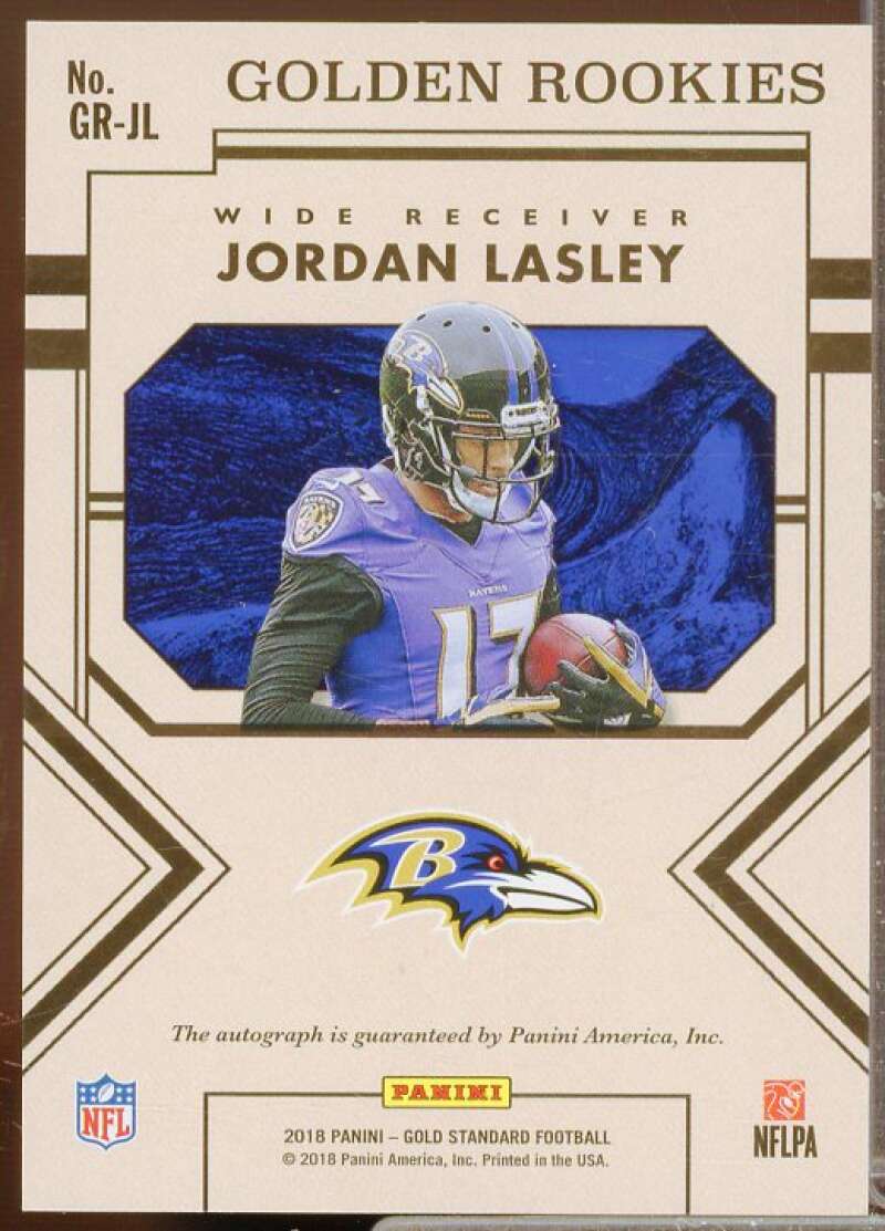 Jordan Lasley/149 Rookie 2018 Panini Gold Standard Golden Rookies Autograph #31  Image 2