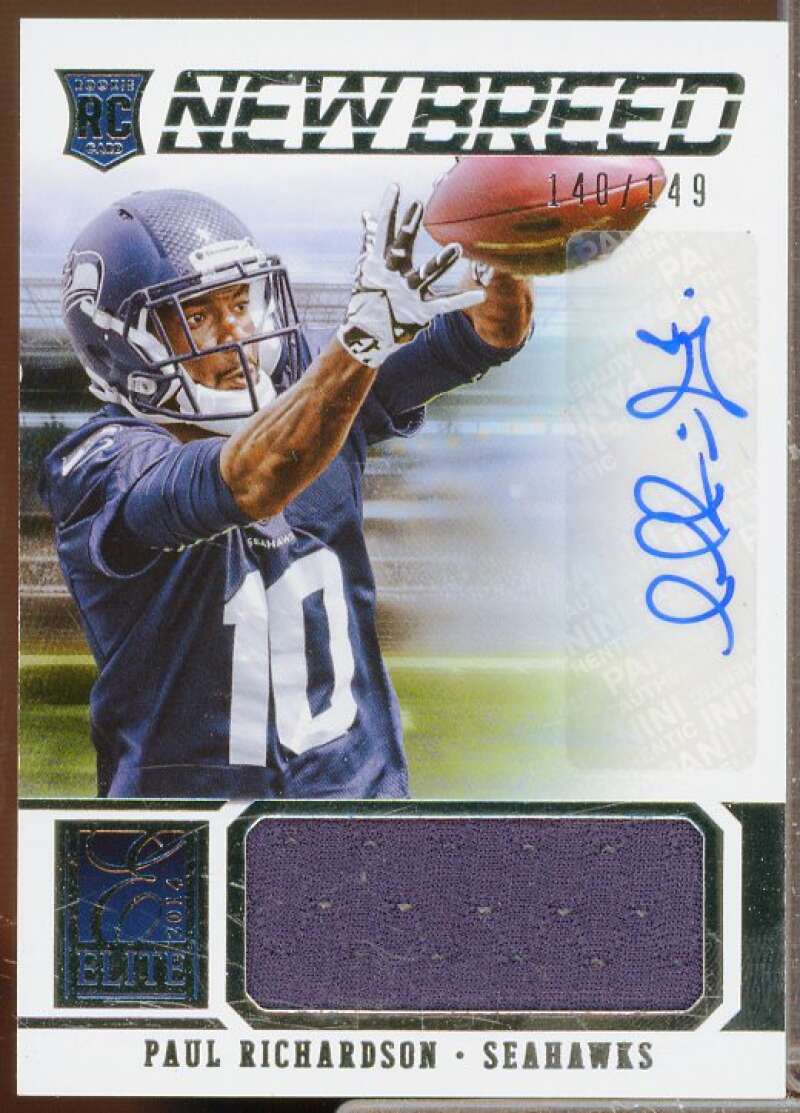 Paul Richardson/149 Rookie Card 2014 Elite New Breed Jerseys Autographs #33  Image 1