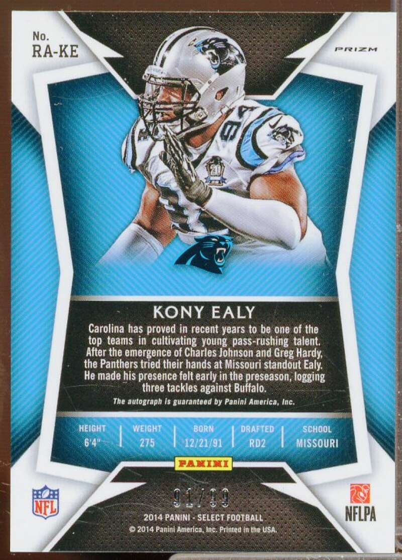 Kony Ealy/99 Rookie Card 2014 Select Rookie Autographs Prizm #RAKE  Image 2