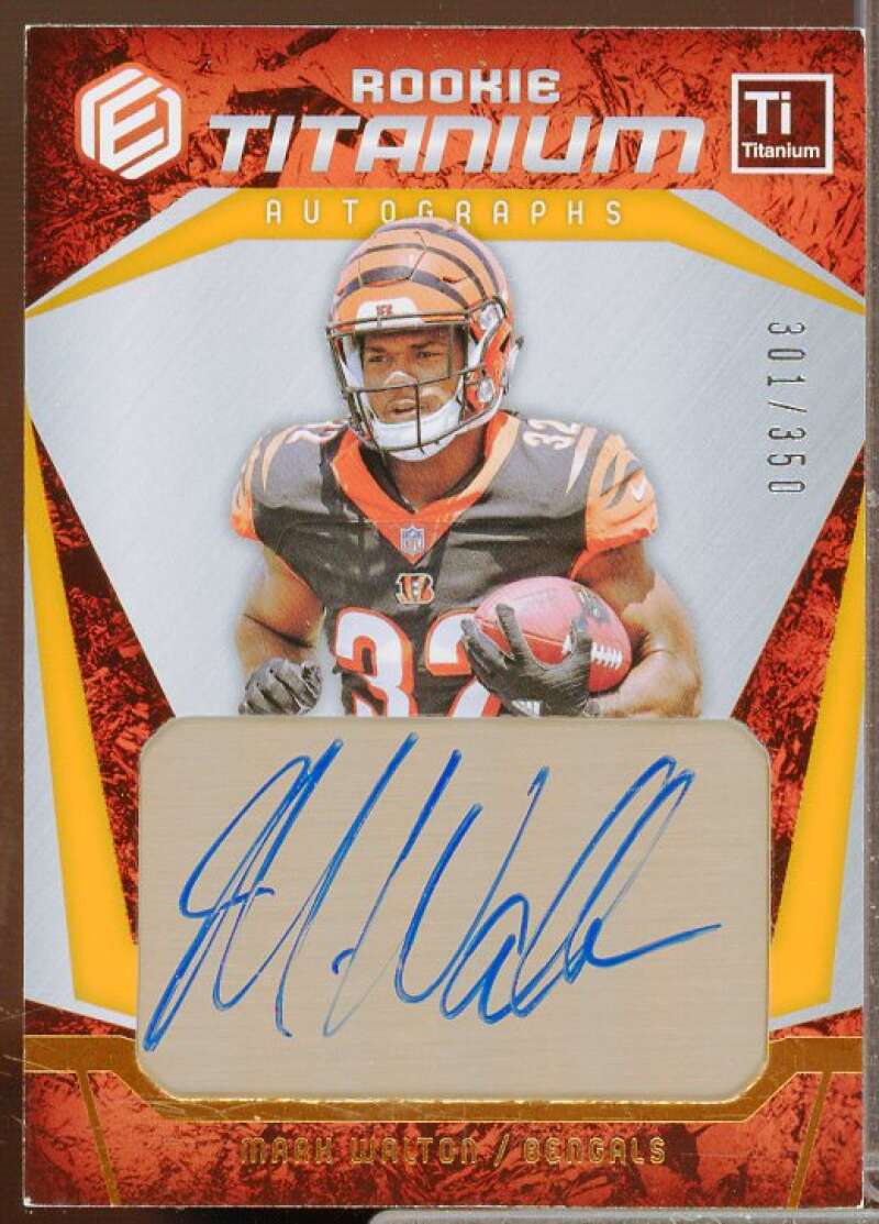 Mark Walton Rookie 2018 Panini Elements Rookie Titanium Autographs Copper #26  Image 1