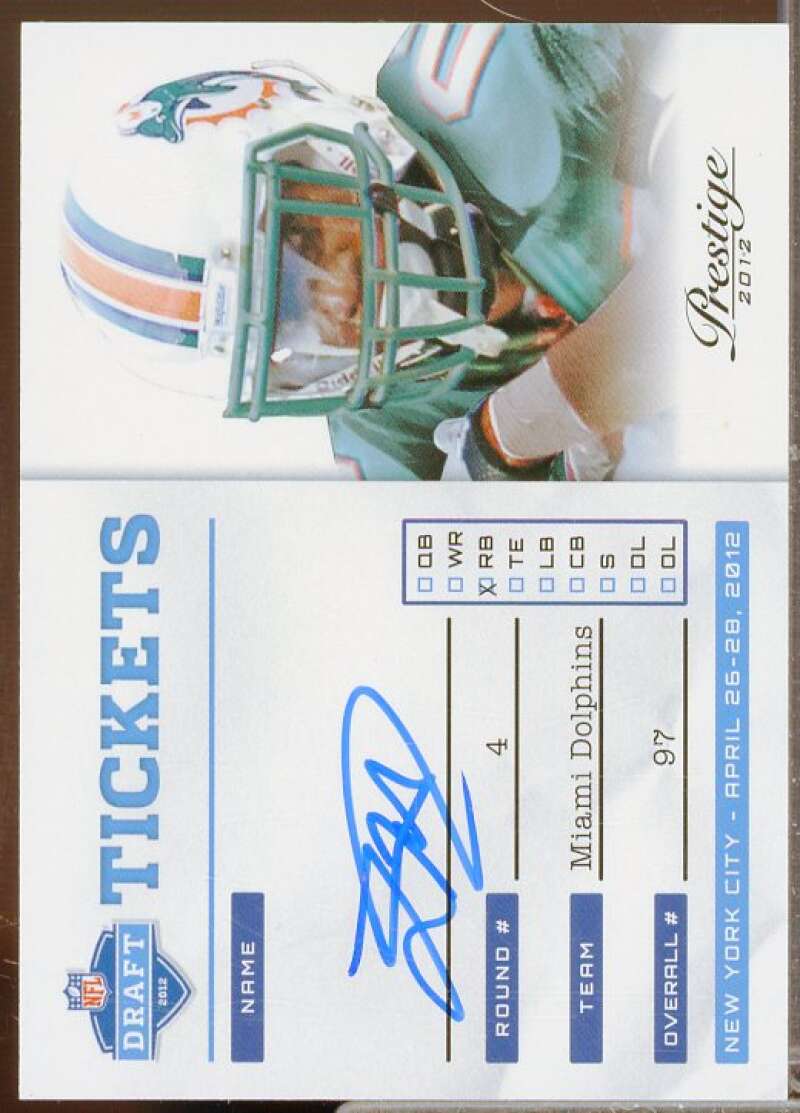 Lamar Miller Rookie Card 2012 Prestige NFL Draft Tickets Autographs #22  Image 1