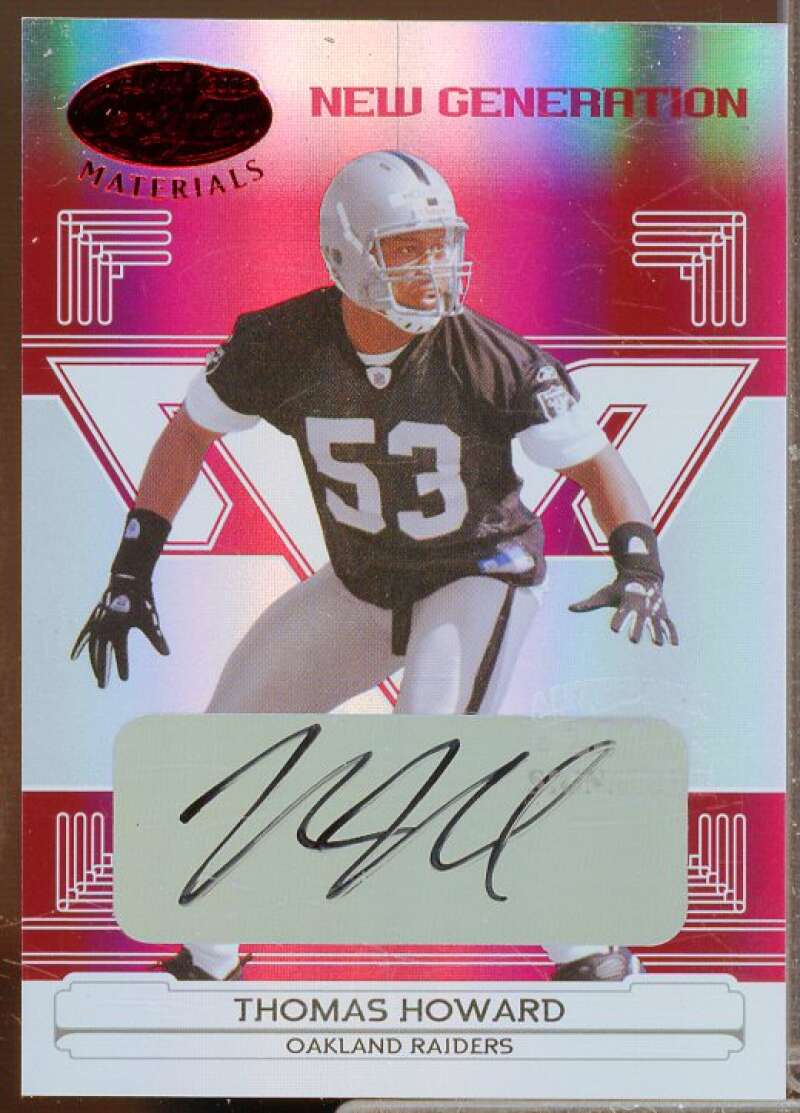 Thomas Howard Rookie 2006 Leaf Certified Materials Mirror Red Signatures #191  Image 1