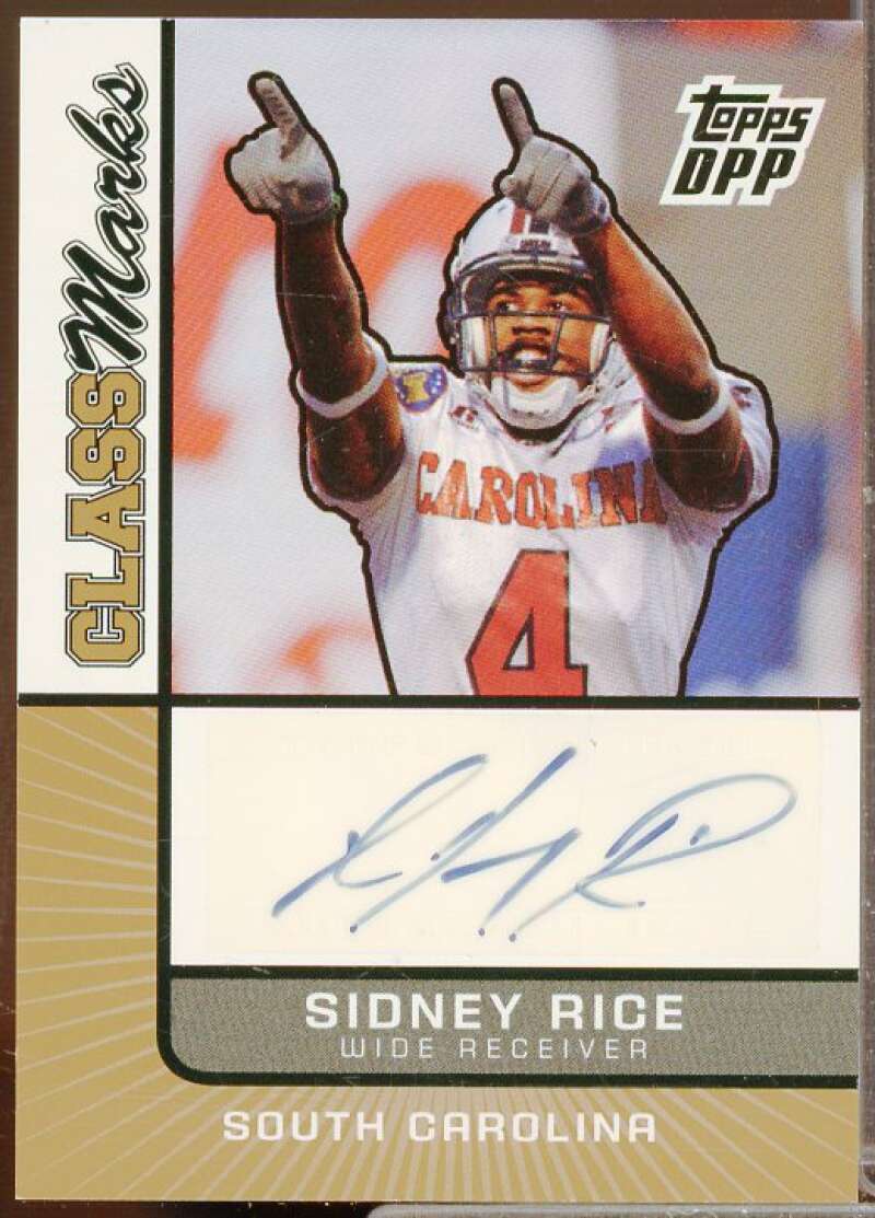 Sidney Rice B 2007 Topps Draft Picks and Prospects Class Marks Autographs #SR  Image 1