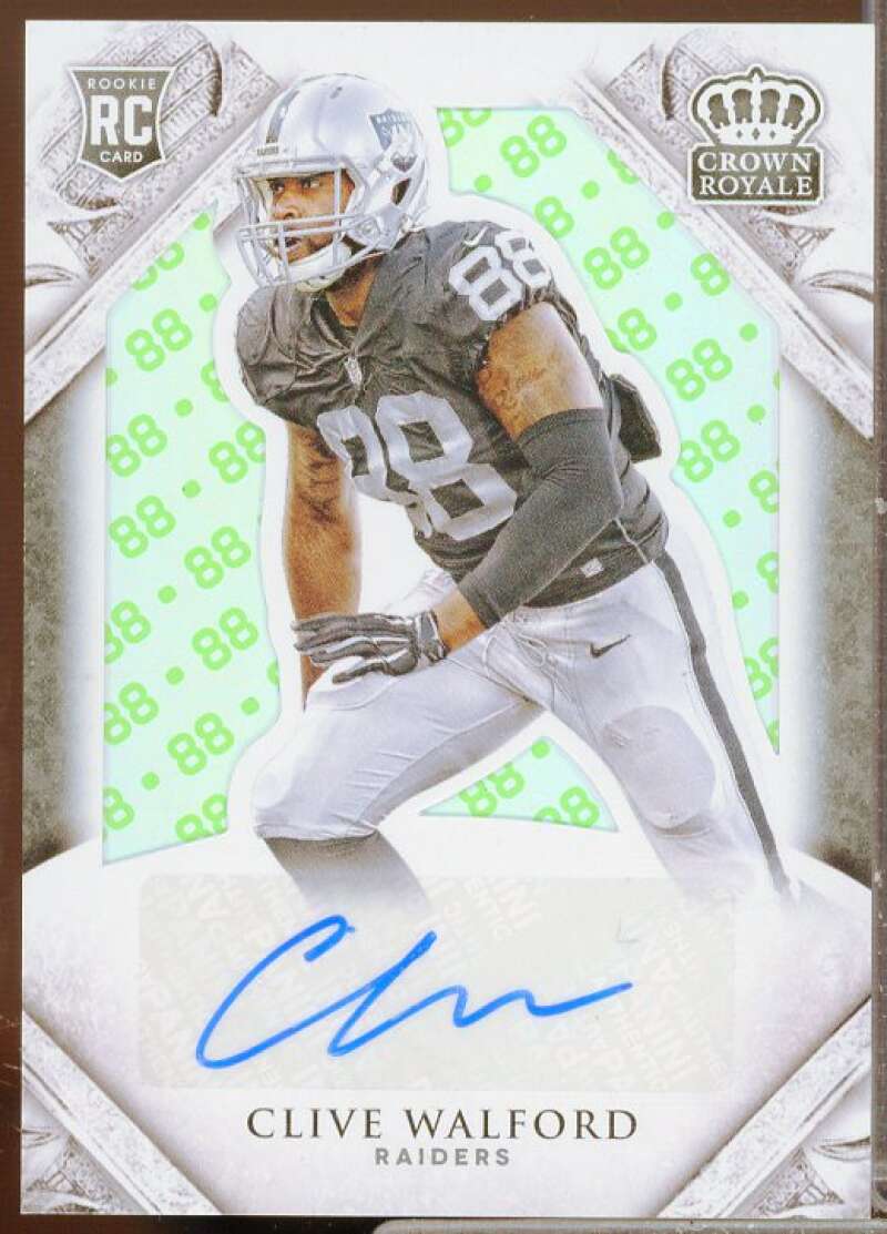 Clive Walford AU/88 Rookie Card 2015 Crown Royale Retail Jersey Number #158  Image 1