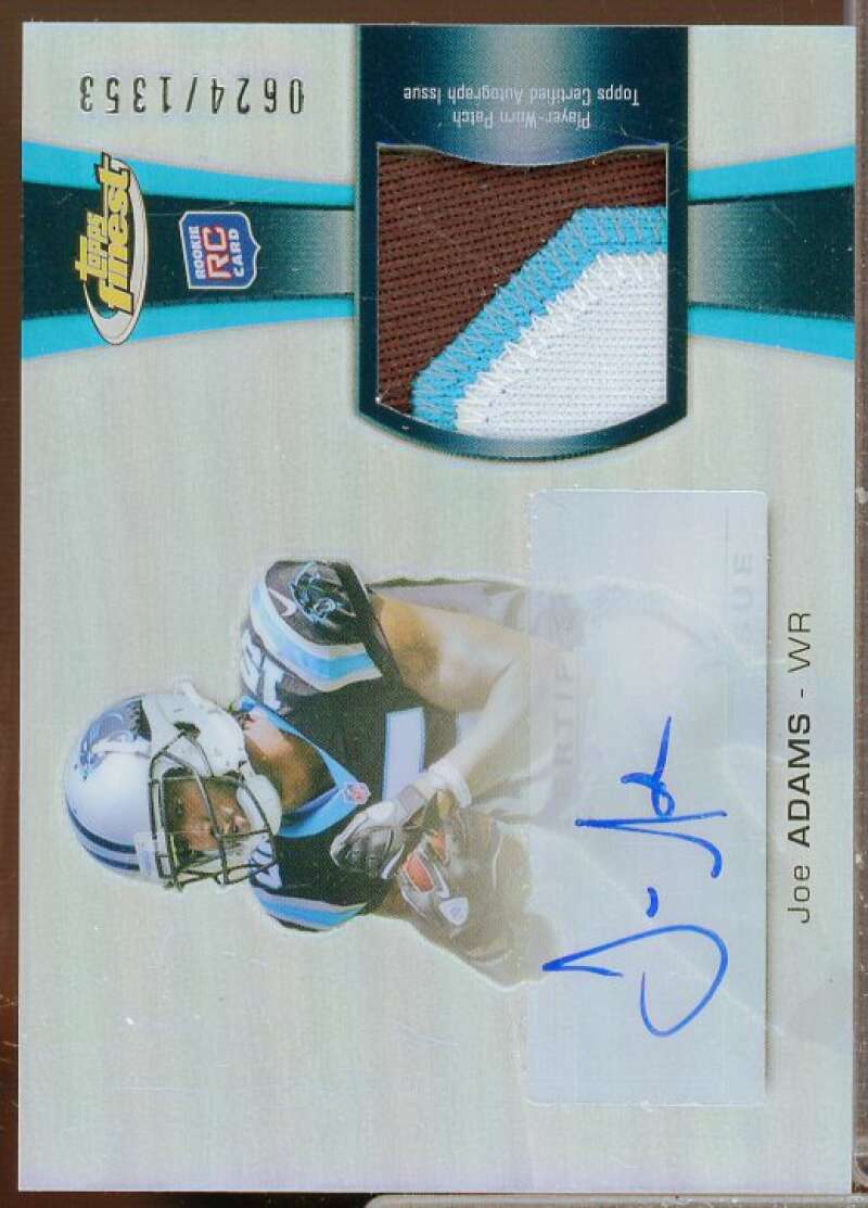 Joe Adams/1353 Rookie 2012 Finest Rookie Patch Autographs Refractors #RAPJA  Image 1