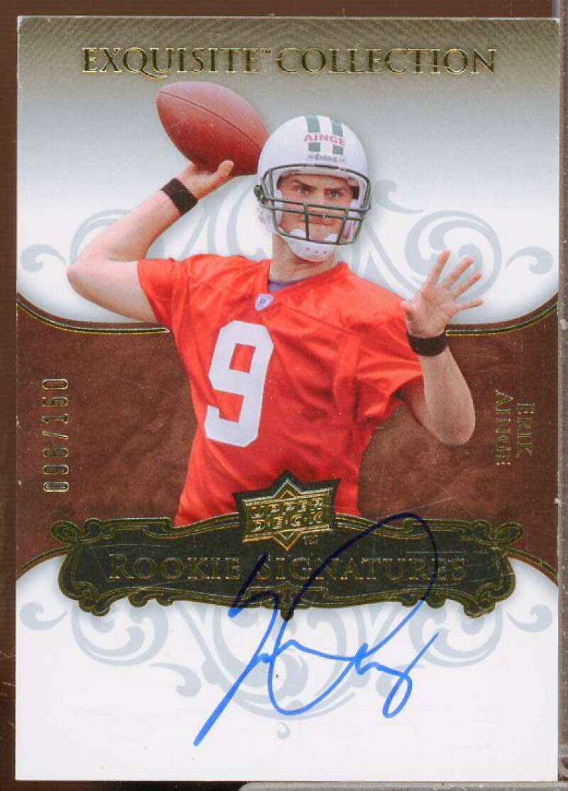 Erik Ainge AU Rookie Card 2008 Exquisite Collection #120  Image 1