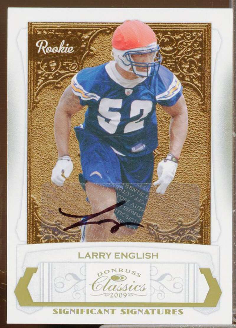 Larry English/250 Rookie 2009 Donruss Classics Significant Signatures Gold #214  Image 1