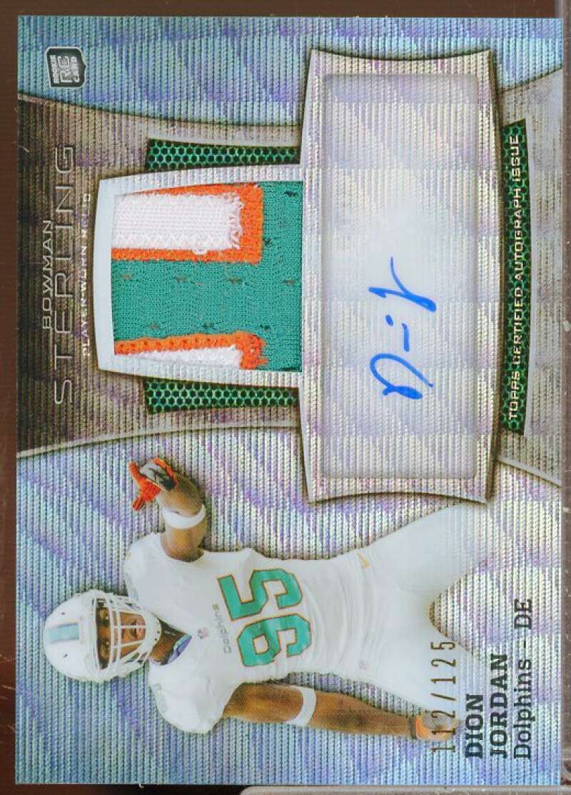 Dion Jordan 2013 Bowman Sterling Rookie Auto Relics Blue Wave Refractor #BSARDJ  Image 1