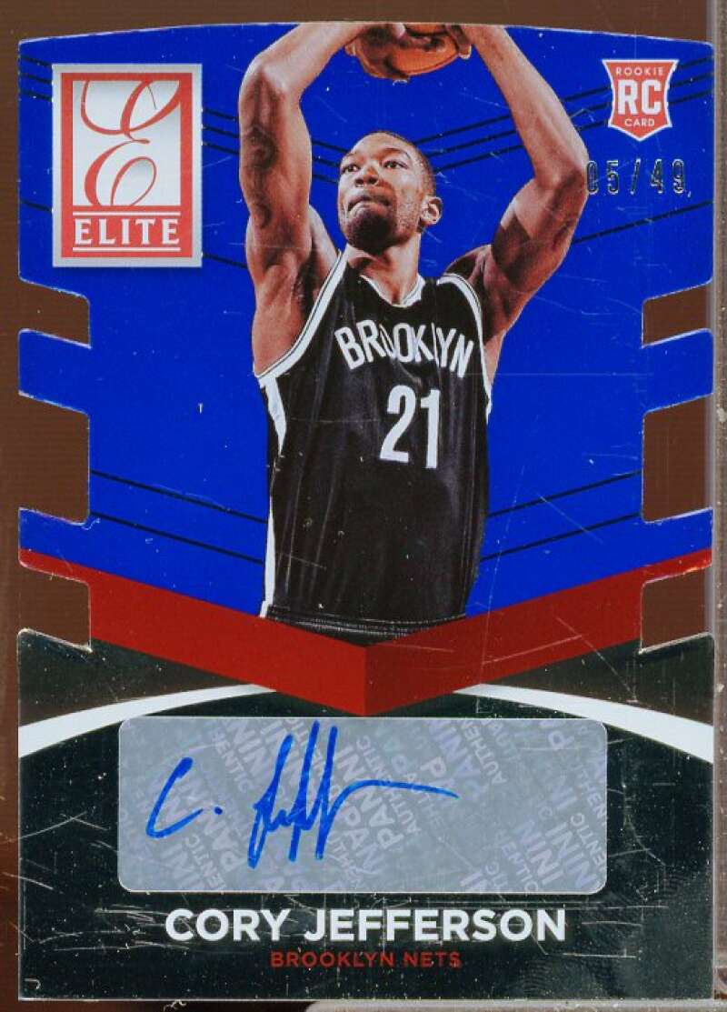 Cory Jefferson Rookie Card 2014-15 Elite Status Signatures Blue #22  Image 1