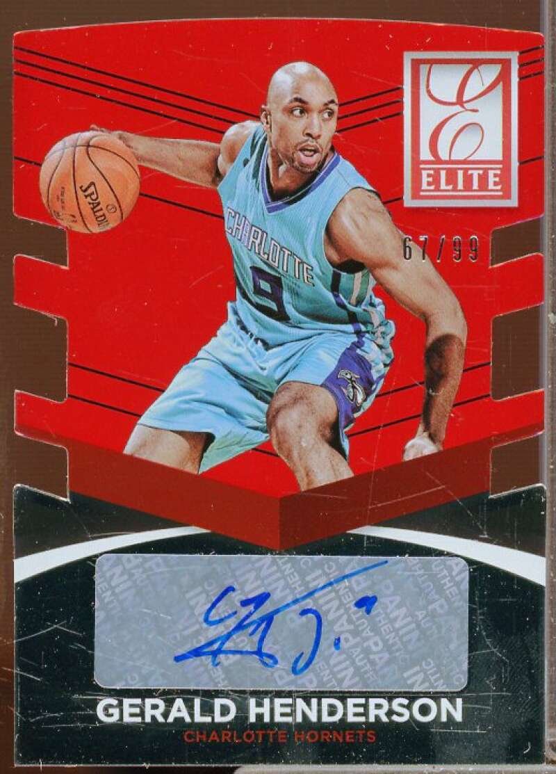 Gerald Henderson Rookie Card 2014-15 Elite Status Signatures Red #77  Image 1