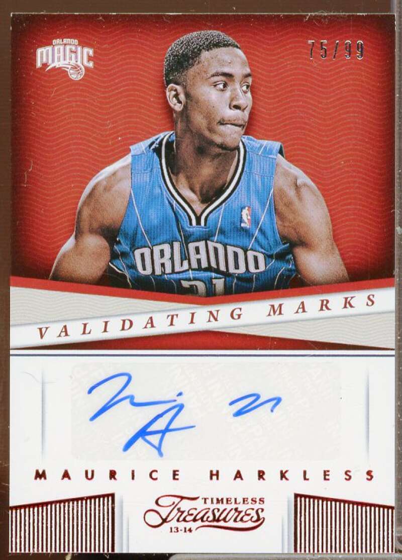 Maurice Harkless/99 Rookie 2013-14 Timeless Treasures Validating Marks Ruby #4  Image 1