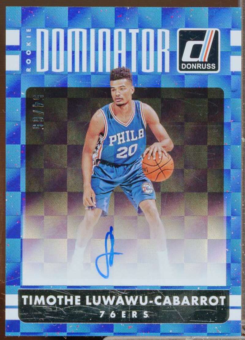 Timothe Luwawu-Cabarrot Rookie 2016-17 Donruss Rookie Dominator Signatures #11  Image 1