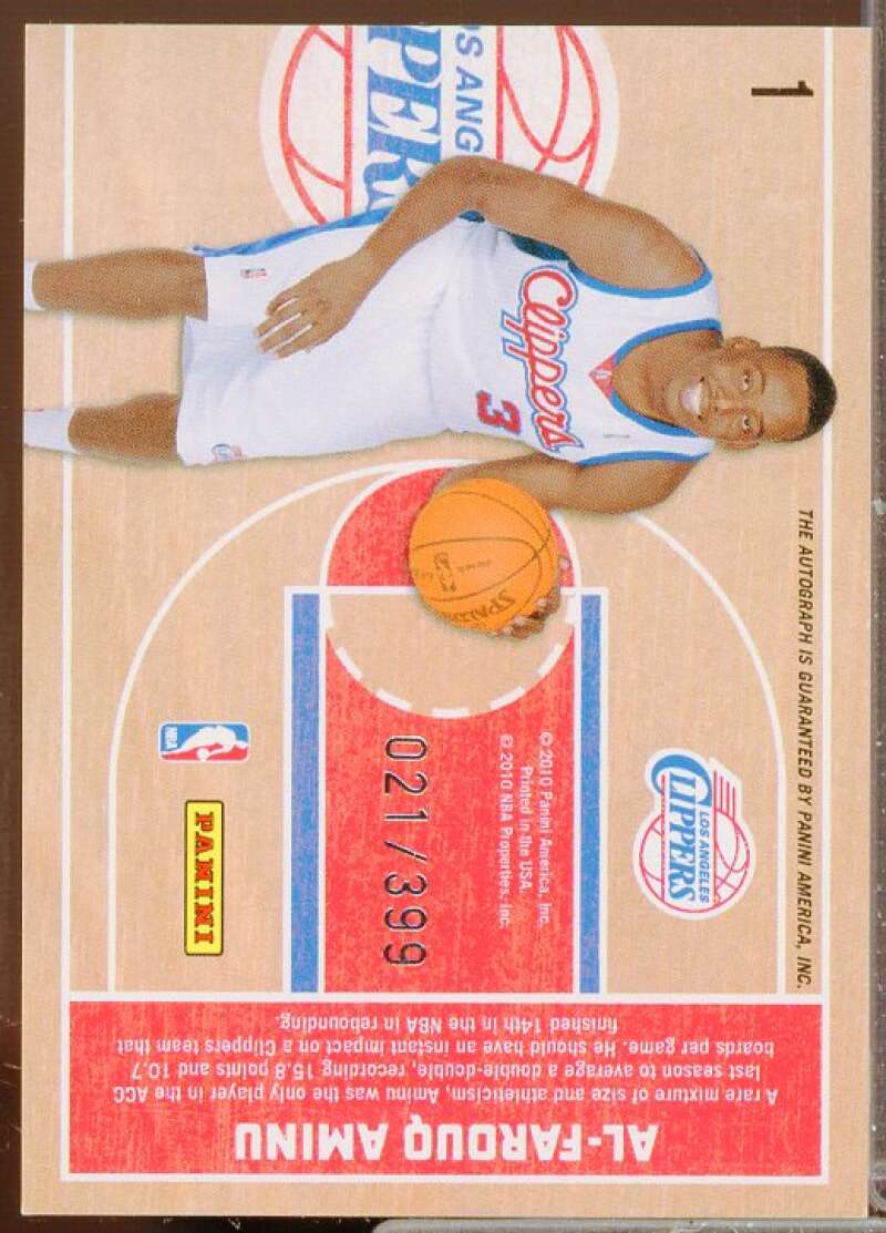 Al-Farouq Aminu AU Rookie Card 2010-11 Panini Threads #1  Image 2