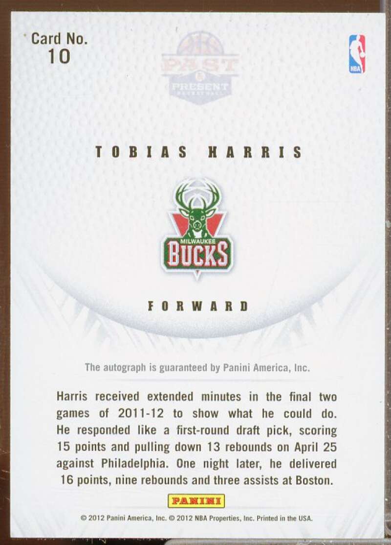 Tobias Harris Rookie Card 2012-13 Panini Past and Present Signatures #10  Image 2