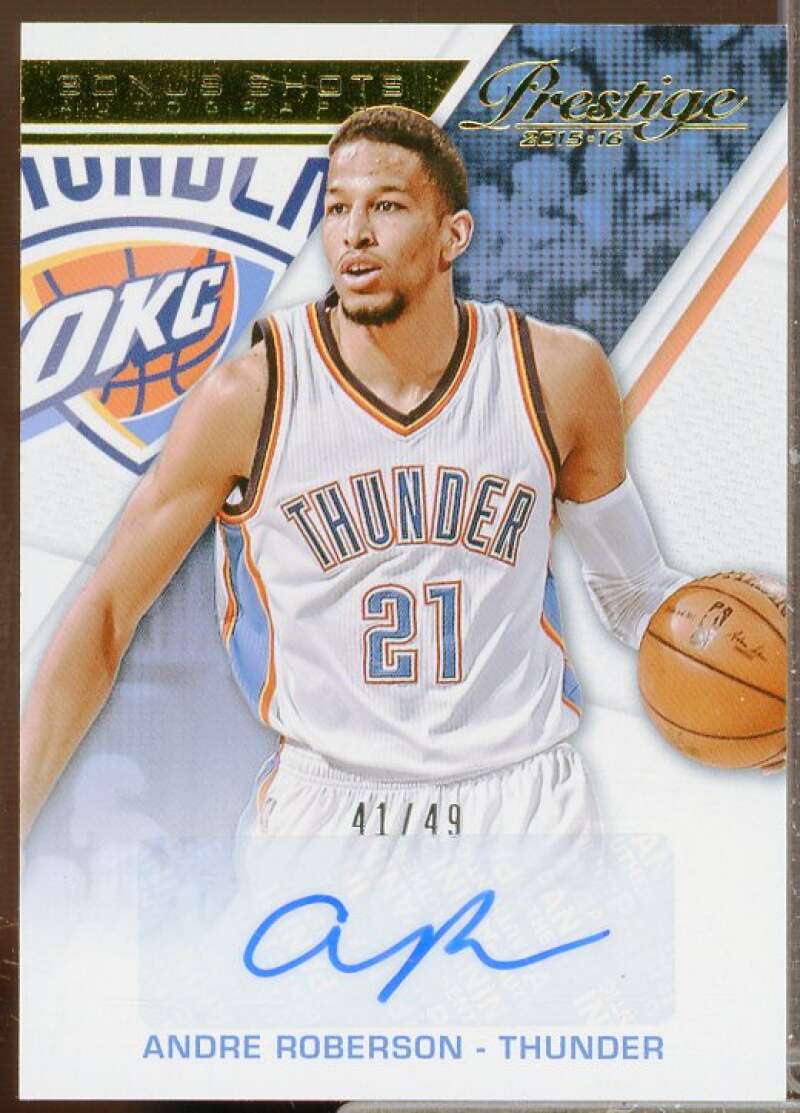 Andre Roberson/49 Rookie Card 2015-16 Prestige Bonus Shots Autographs #39  Image 1