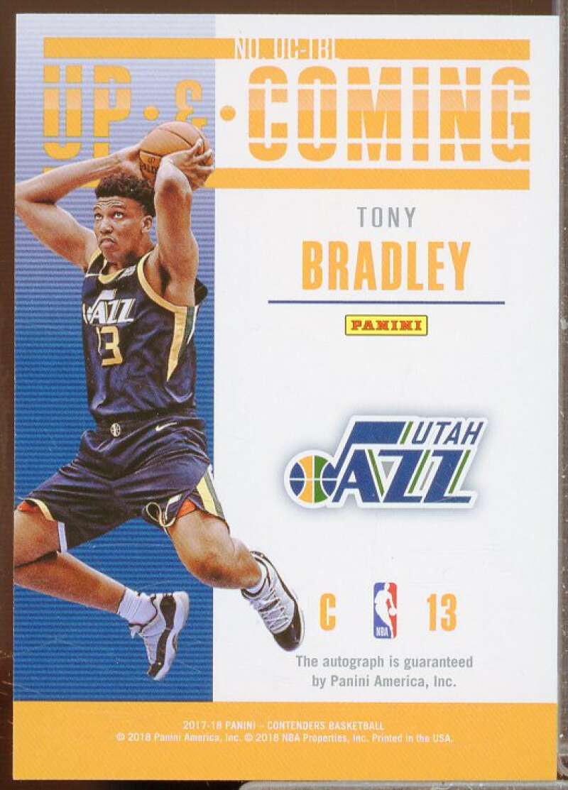 Tony Bradley/199 2017-18 Panini Contenders Up and Coming Contenders Auto #20  Image 2