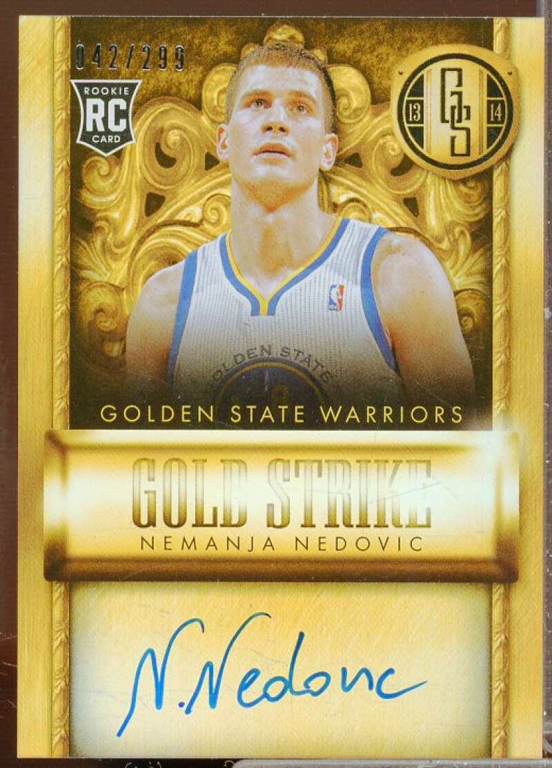 Nemanja Nedovic Rookie 2013-14 Panini Gold Standard Gold Strike Signatures #44  Image 1