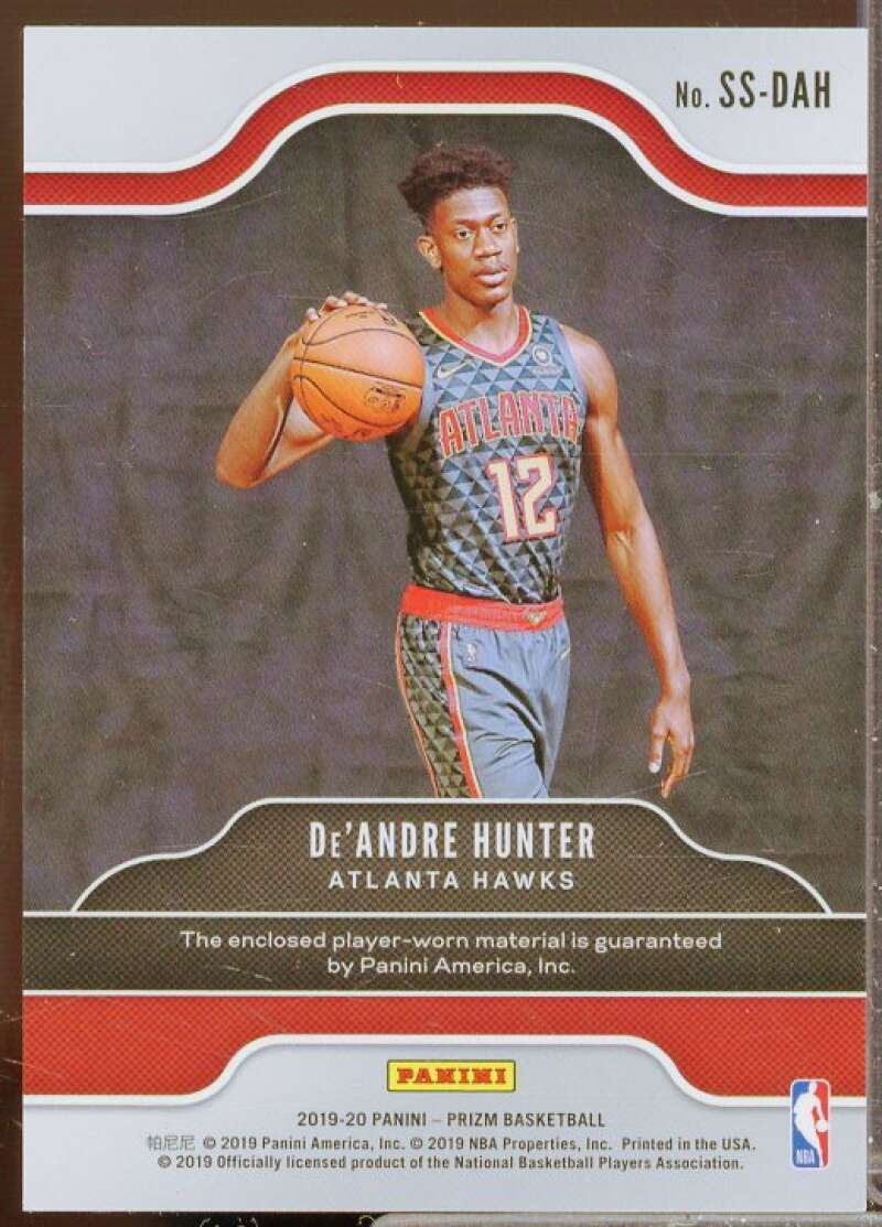 De'Andre Hunter Card 2019-20 Panini Prizm Sensational Swatches #4  Image 2