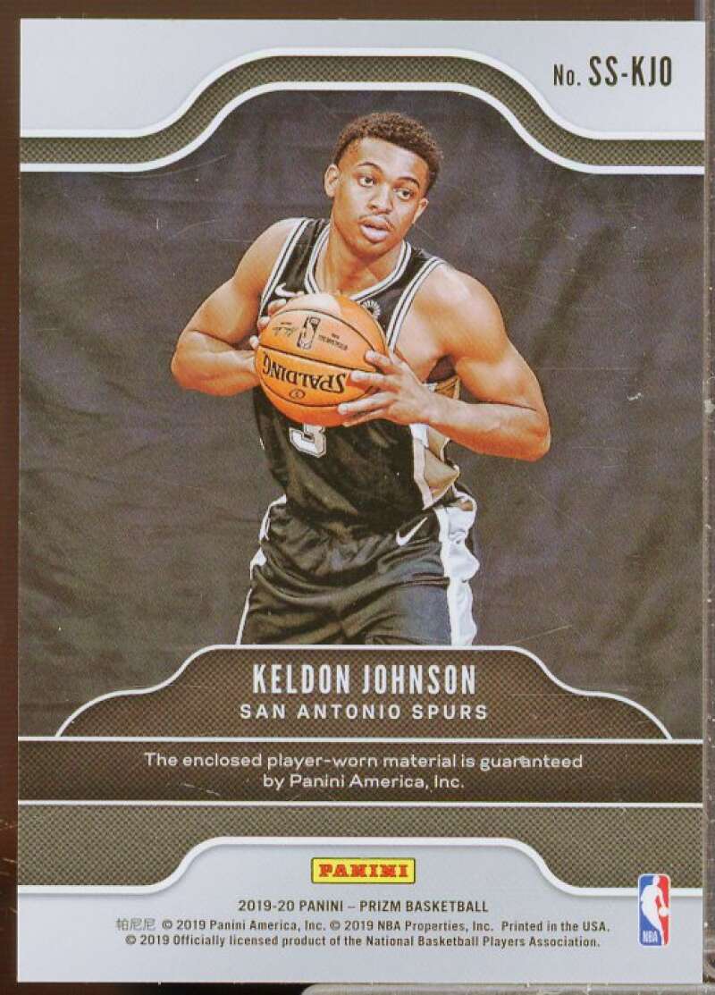 Keldon Johnson Card 2019-20 Panini Prizm Sensational Swatches #26  Image 2