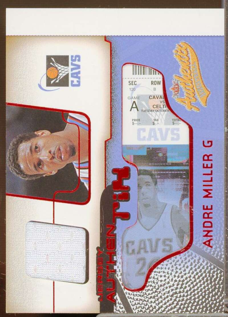 Andre Miller Card 2001-02 Fleer Authentix Jersey Authentix Ripped #7  Image 1