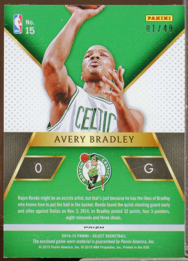 Avery Bradley/49 Rookie Card 2014-15 Select Sparks Jerseys Prizms Copper #15  Image 2