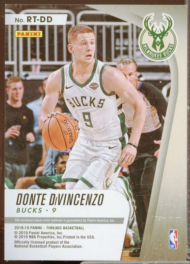 Donte DiVincenzo Rookie Card 2018-19 Panini Threads Rookie Threads #10  Image 2