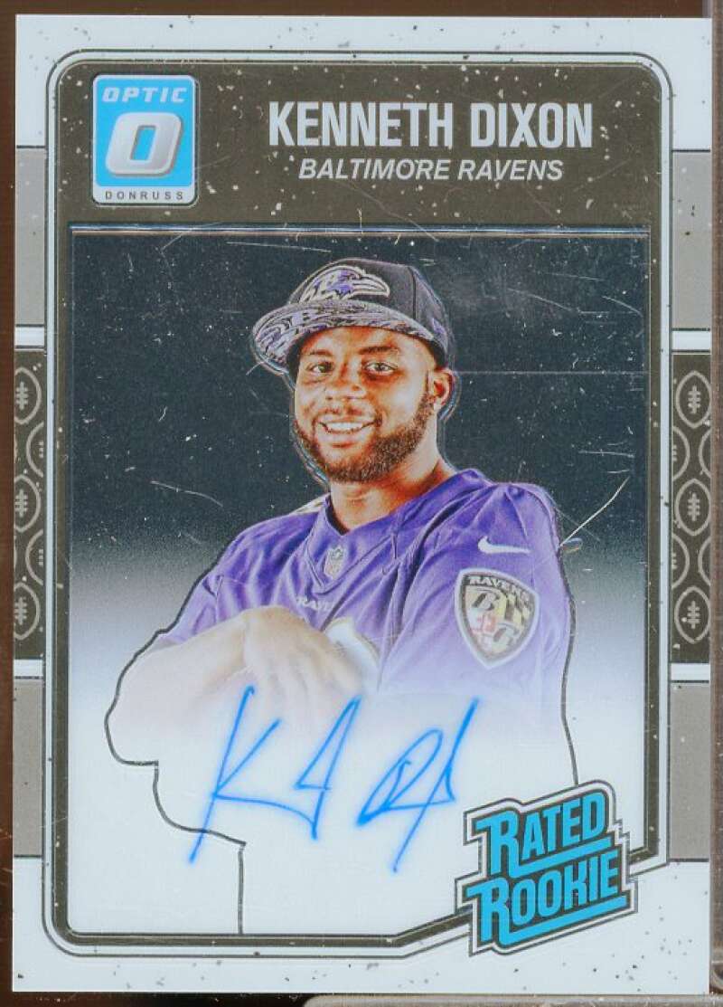 Kenneth Dixon Rookie Card 2016 Donruss Optic Rated Rookies Autographs #180  Image 1