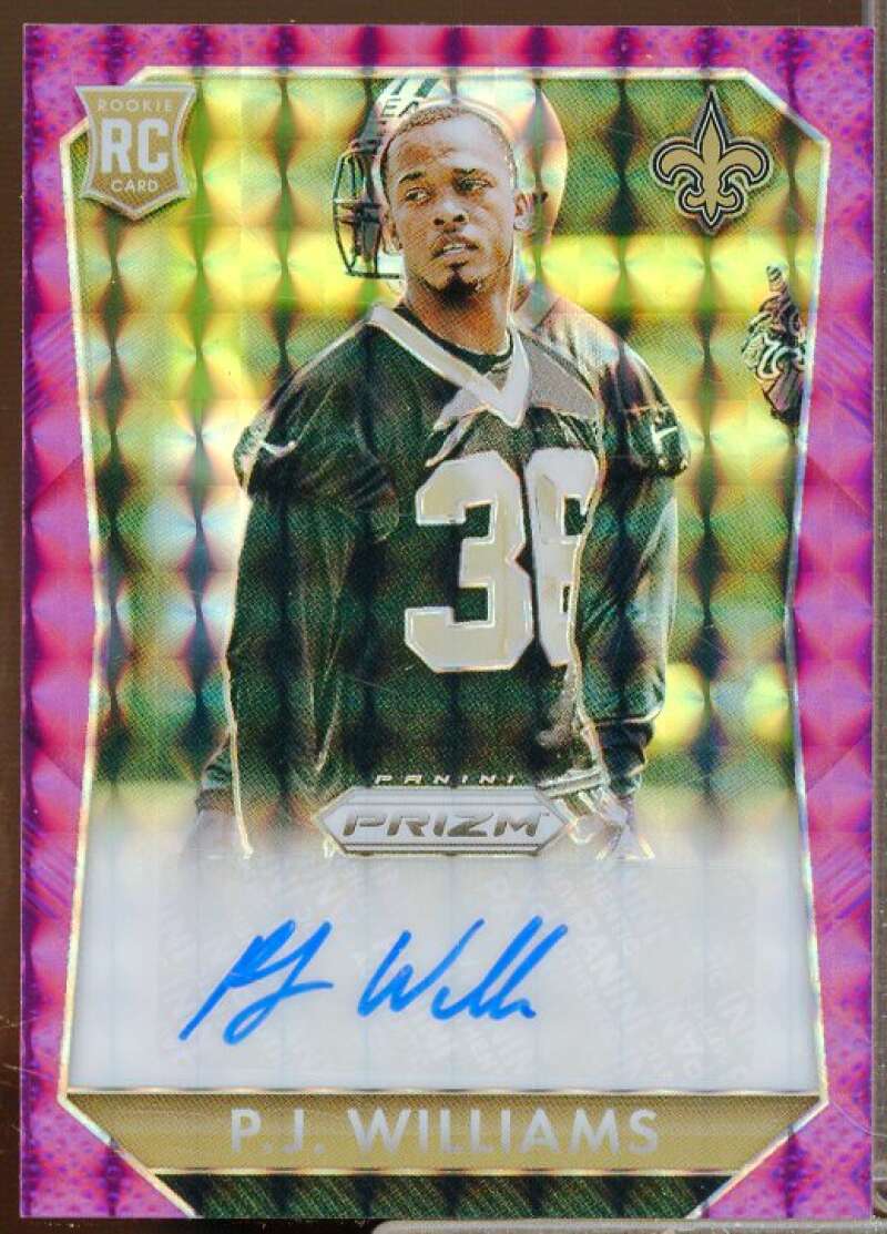 P.J. Williams/50 2015 Panini Prizm Rookie Autographs Prizms Violet Mosaic #RSPJ  Image 1