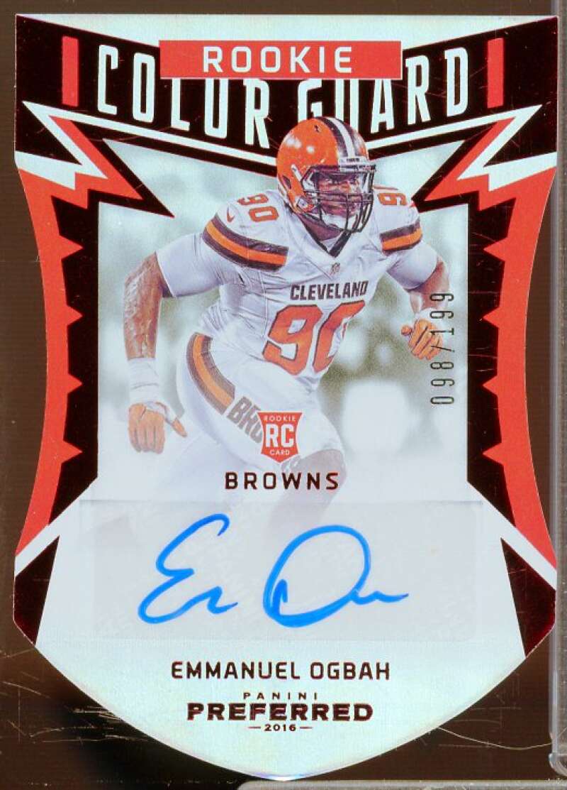 Emmanuel Ogbah CG AU/199 Rookie Card 2016 Panini Preferred #283  Image 1