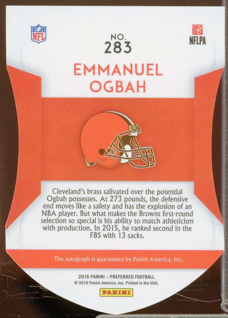 Emmanuel Ogbah CG AU/199 Rookie Card 2016 Panini Preferred #283  Image 2