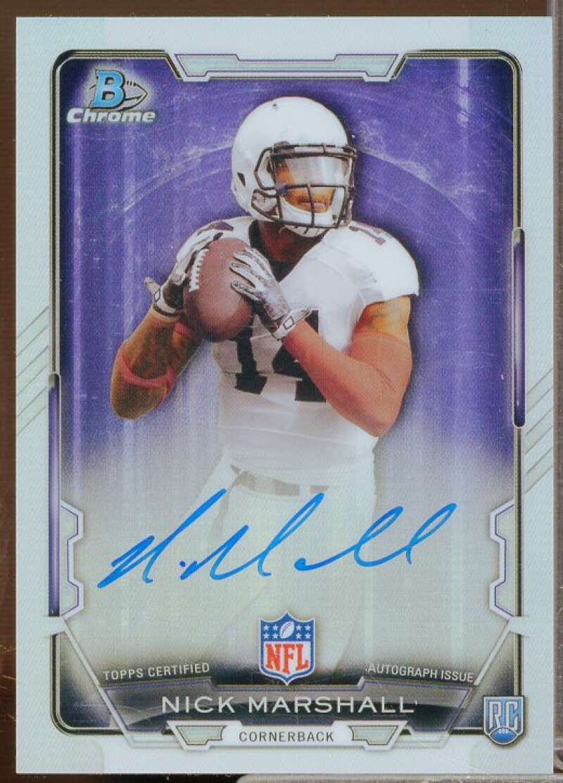 Nick Marshall Rookie 2015 Bowman Chrome Rookie Autographs Refractors #RCRANM  Image 1