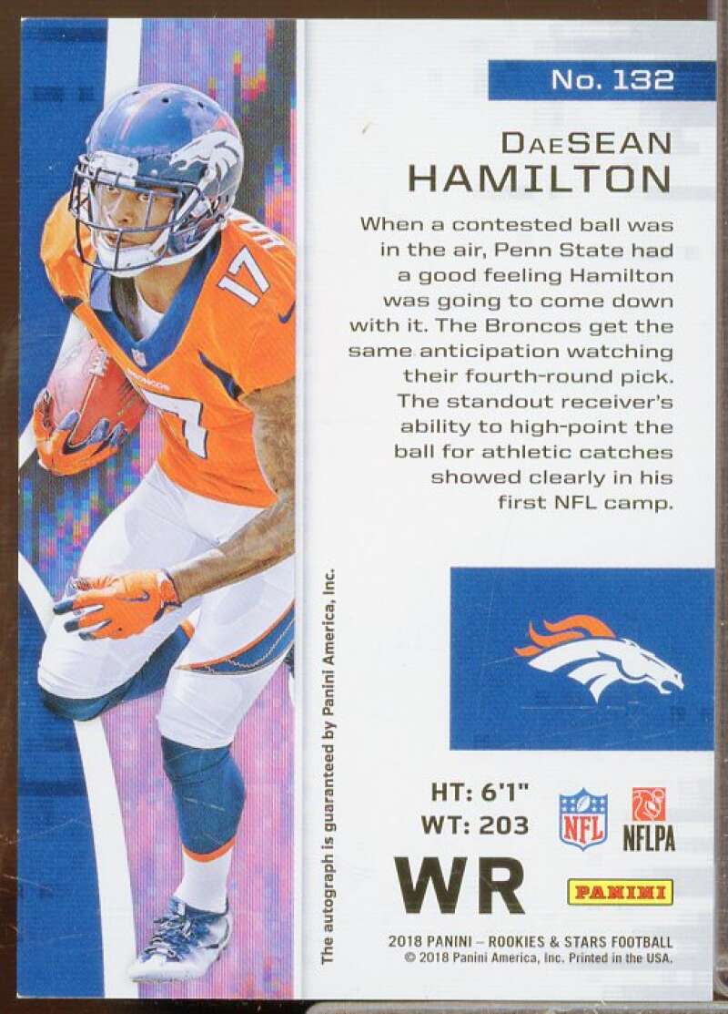 DaeSean Hamilton/99 2018 Rookies and Stars Rookies Longevity Signatures #132  Image 2