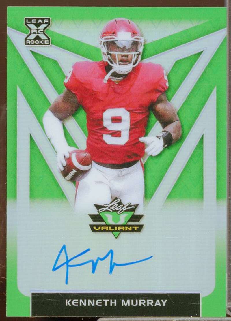 Kenneth Murray Rookie Card 2020 Leaf Valiant Green #BAKM2  Image 1