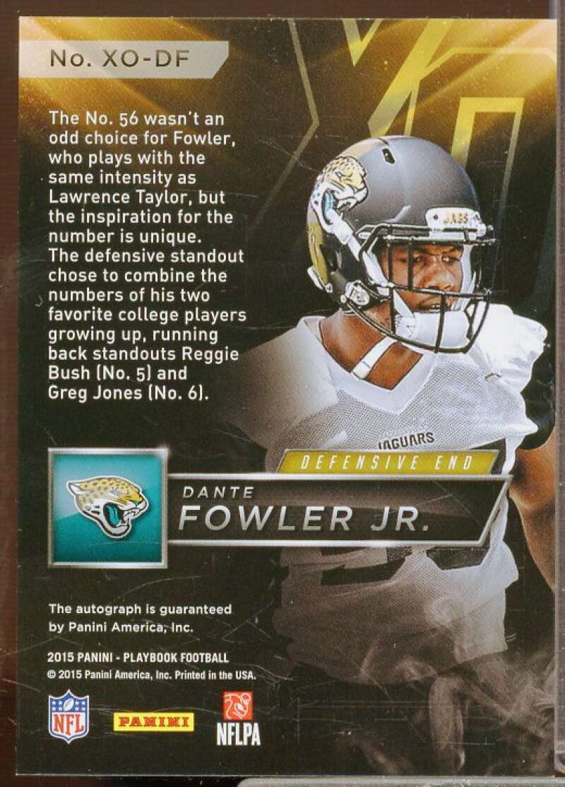 Dante Fowler Jr. Rookie 2015 Panini Playbook Rookie X's and O's Signatures #7  Image 2