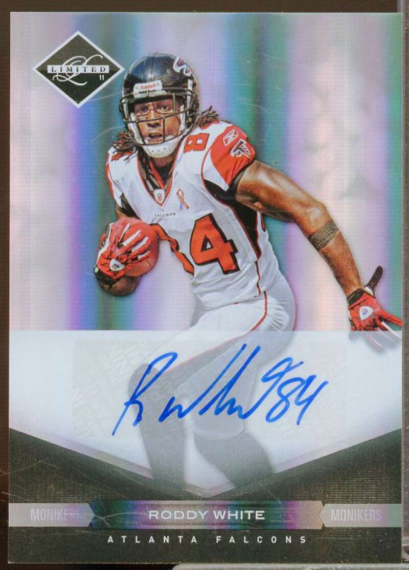 Roddy White/25 Card 2011 Limited Monikers Autographs Silver #6  Image 1