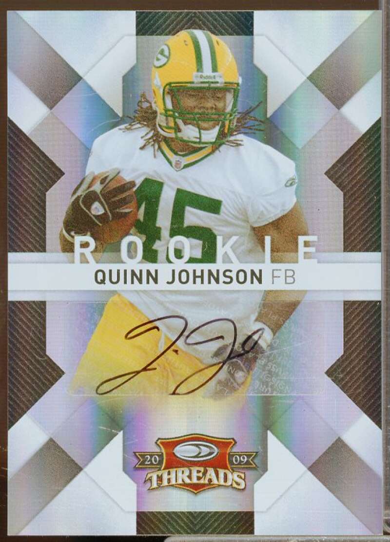 Quinn Johnson AU/149 Rookie Card 2009 Donruss Threads #181  Image 1