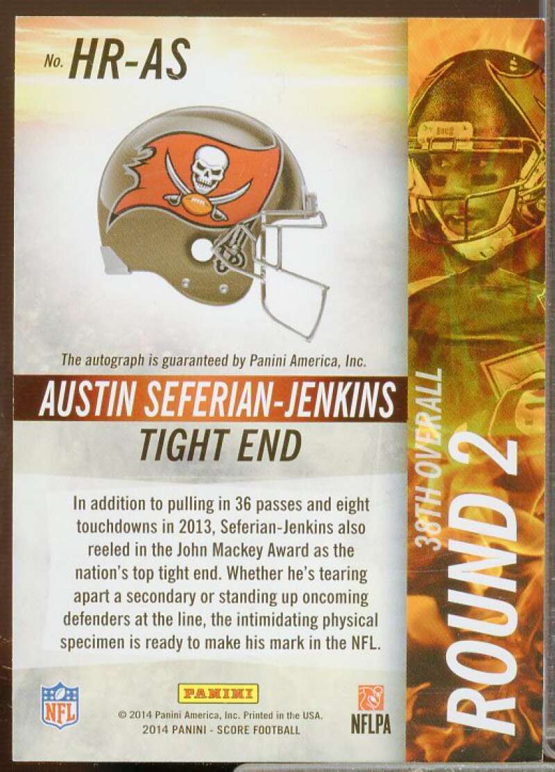 Austin Seferian-Jenkins Rookie 2014 Panini Hot Rookies Autograph Showcase #HRAJ  Image 2