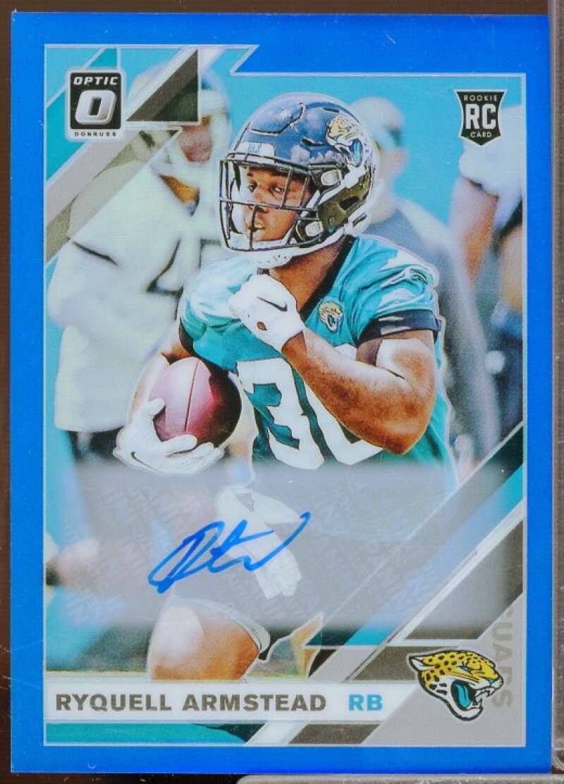 Ryquell Armstead Rookie Card 2019 Donruss Optic Rookies Autographs Blue #101  Image 1