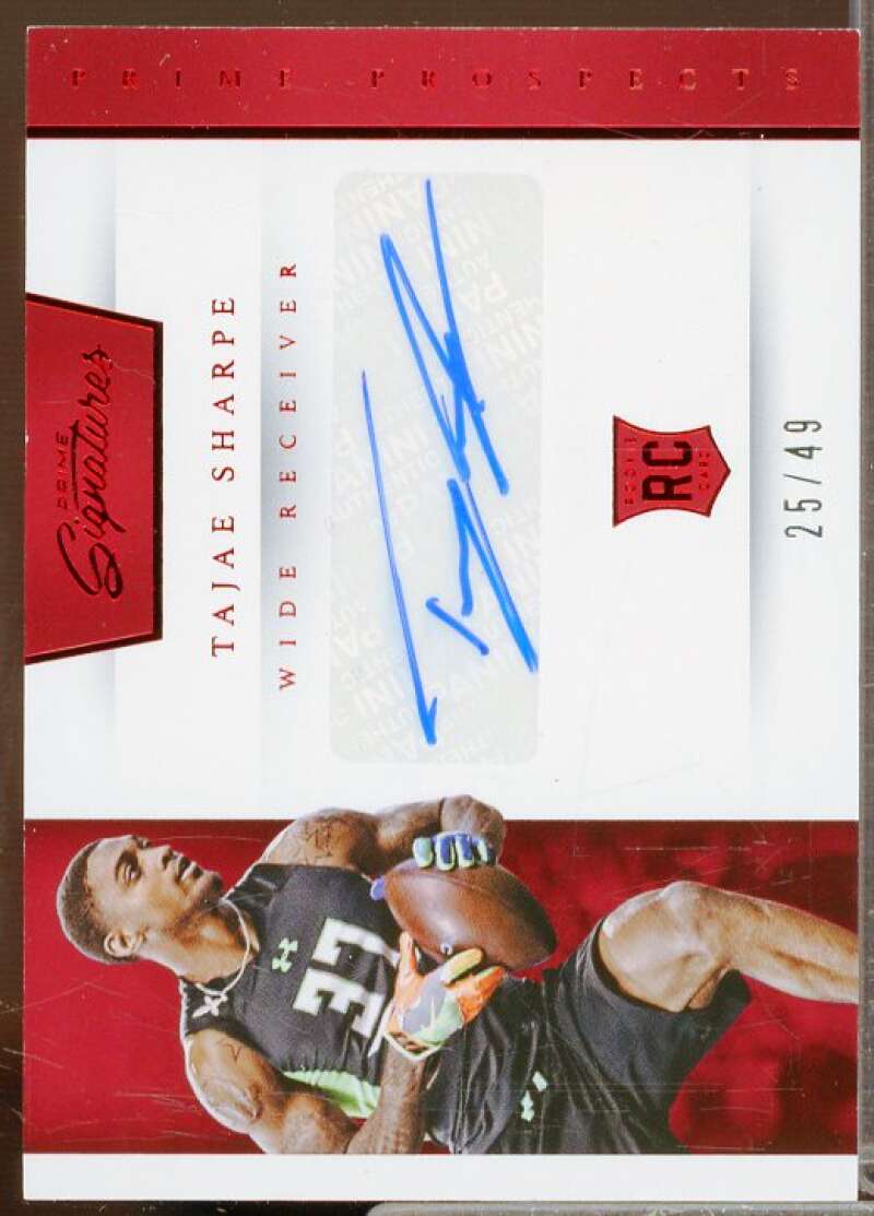 Tajae Sharpe AU Rookie Card 2016 Prime Signatures Prime Proof Red #246  Image 1