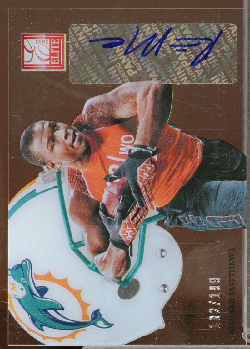 Rishard Matthews/199 Rookie Card 2012 Elite Rookie Hard Hats Autographs #51  Image 1